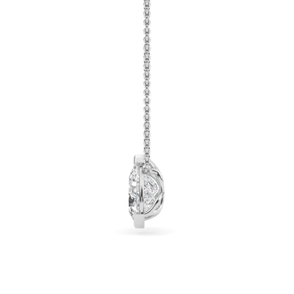 White Gold / Lab Grown Diamond Toi et Moi Pendant