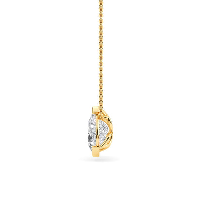 Yellow Gold / Lab Grown Diamond Toi et Moi Pendant