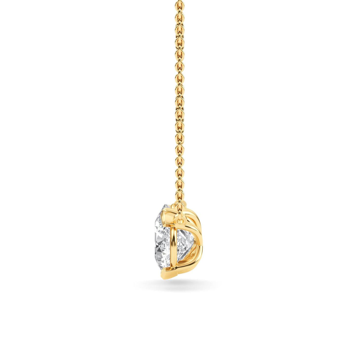 Yellow Gold / Lab Grown Diamond Toi et Moi Pendant