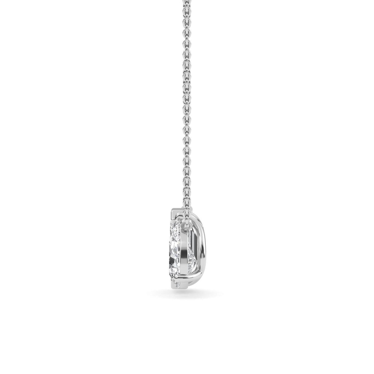 White Gold / Lab Grown Diamond Toi et Moi Pendant