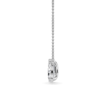 White Gold / Lab Grown Diamond Toi et Moi Pendant