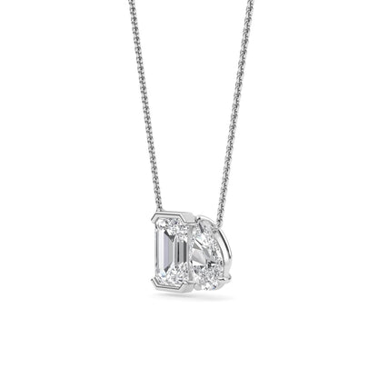 White Gold / Lab Grown Diamond Toi et Moi Pendant
