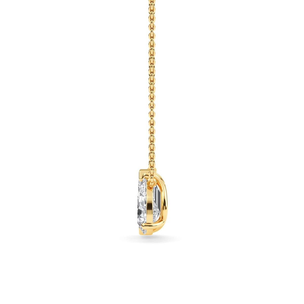 Yellow Gold / Lab Grown Diamond Toi et Moi Pendant