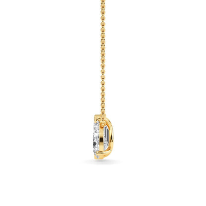 Yellow Gold / Lab Grown Diamond Toi et Moi Pendant