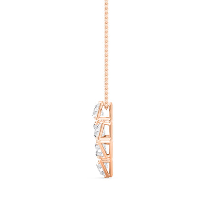 Rose Gold / 2.34ct Lab Grown Diamond Cluster Pendant