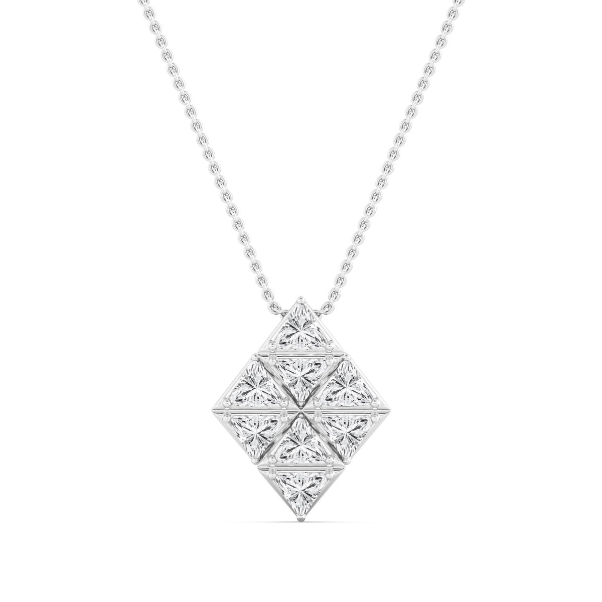 White Gold / 2.34ct Lab Grown Diamond Cluster Pendant