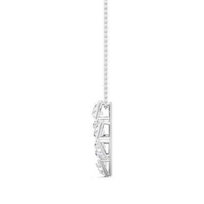 White Gold / 2.34ct Lab Grown Diamond Cluster Pendant