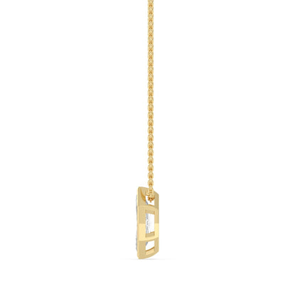 Yellow Gold / 1.00ct Lab Grown Diamond Bezel Necklace