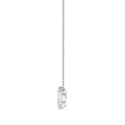 White Gold / 1.00ct Lab Grown Diamond Bezel Necklace