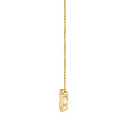Yellow Gold / 1.00ct Lab Grown Diamond Bezel Necklace