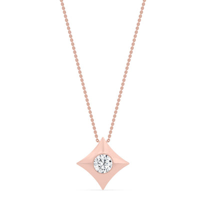 Rose Gold / 0.50ct Lab Grown Diamond Bezel Necklace