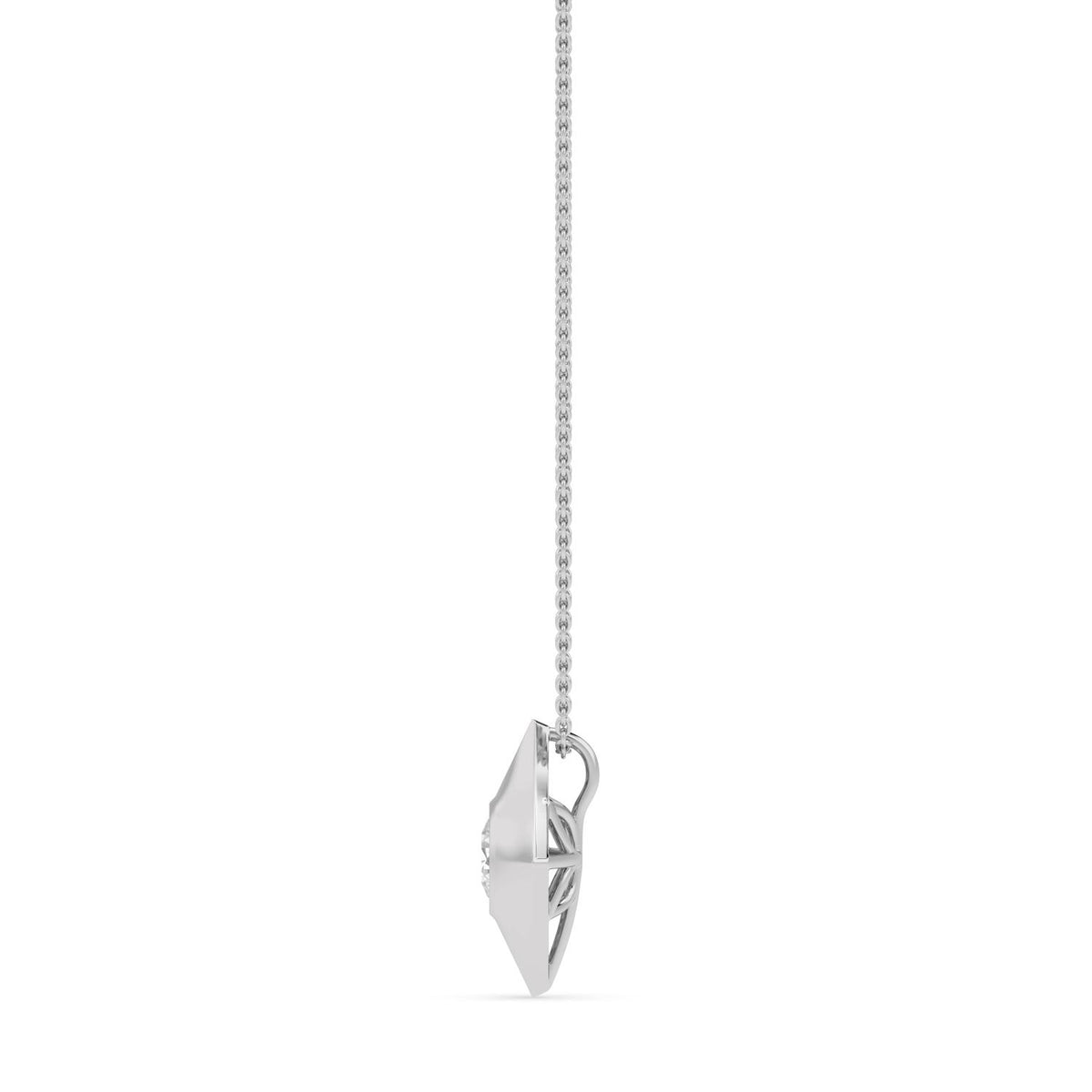 White Gold / 0.50ct Lab Grown Diamond Bezel Necklace