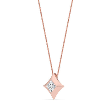 Rose Gold / 0.70ct Lab Grown Diamond Bezel Necklace