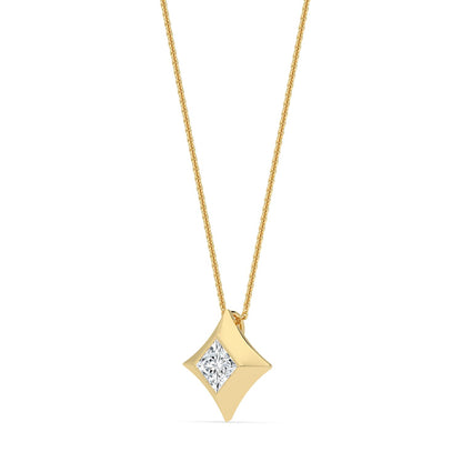 Yellow Gold / 0.70ct Lab Grown Diamond Bezel Necklace