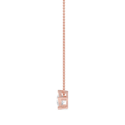 Rose Gold / Lab Grown Diamond Bezel Necklace