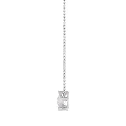 White Gold / Lab Grown Diamond Bezel Necklace