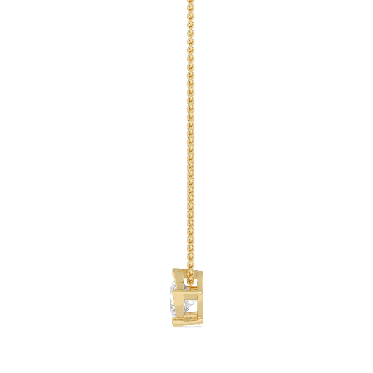 Yellow Gold / Lab Grown Diamond Bezel Necklace