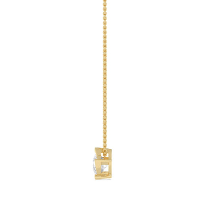 Yellow Gold / Lab Grown Diamond Bezel Necklace