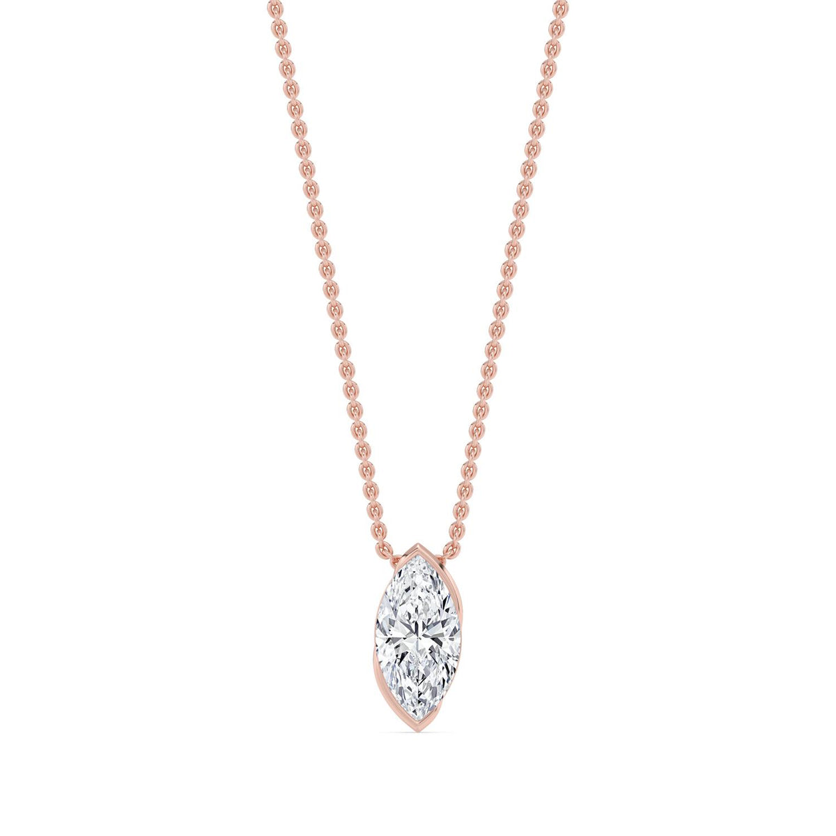 Rose Gold / 1.25ct Lab Grown Diamond Solitaire Pendant