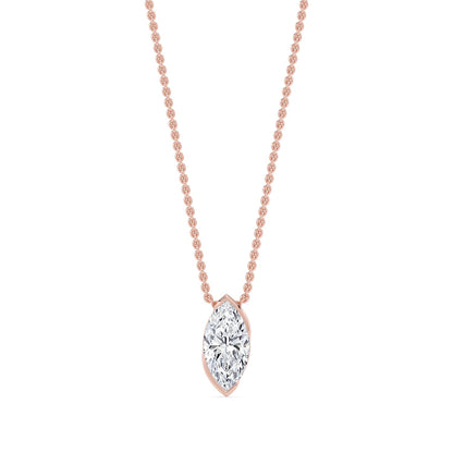 Rose Gold / 1.25ct Lab Grown Diamond Solitaire Pendant