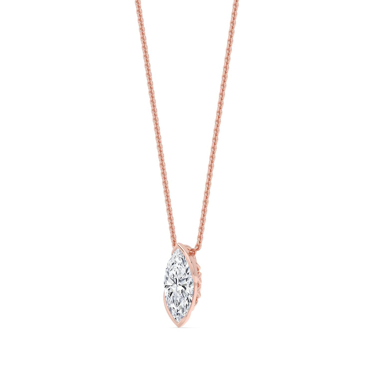 Rose Gold / 1.25ct Lab Grown Diamond Solitaire Pendant