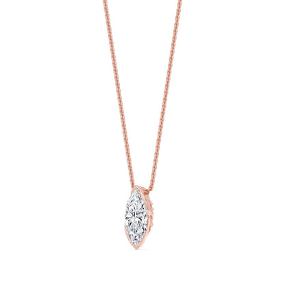 Rose Gold / 1.25ct Lab Grown Diamond Solitaire Pendant