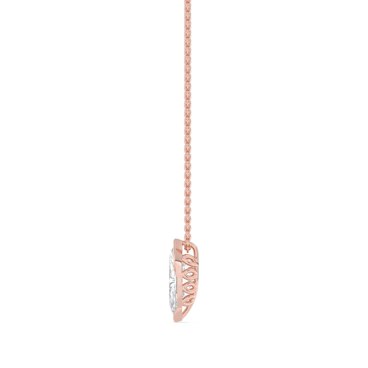 Rose Gold / 1.25ct Lab Grown Diamond Solitaire Pendant