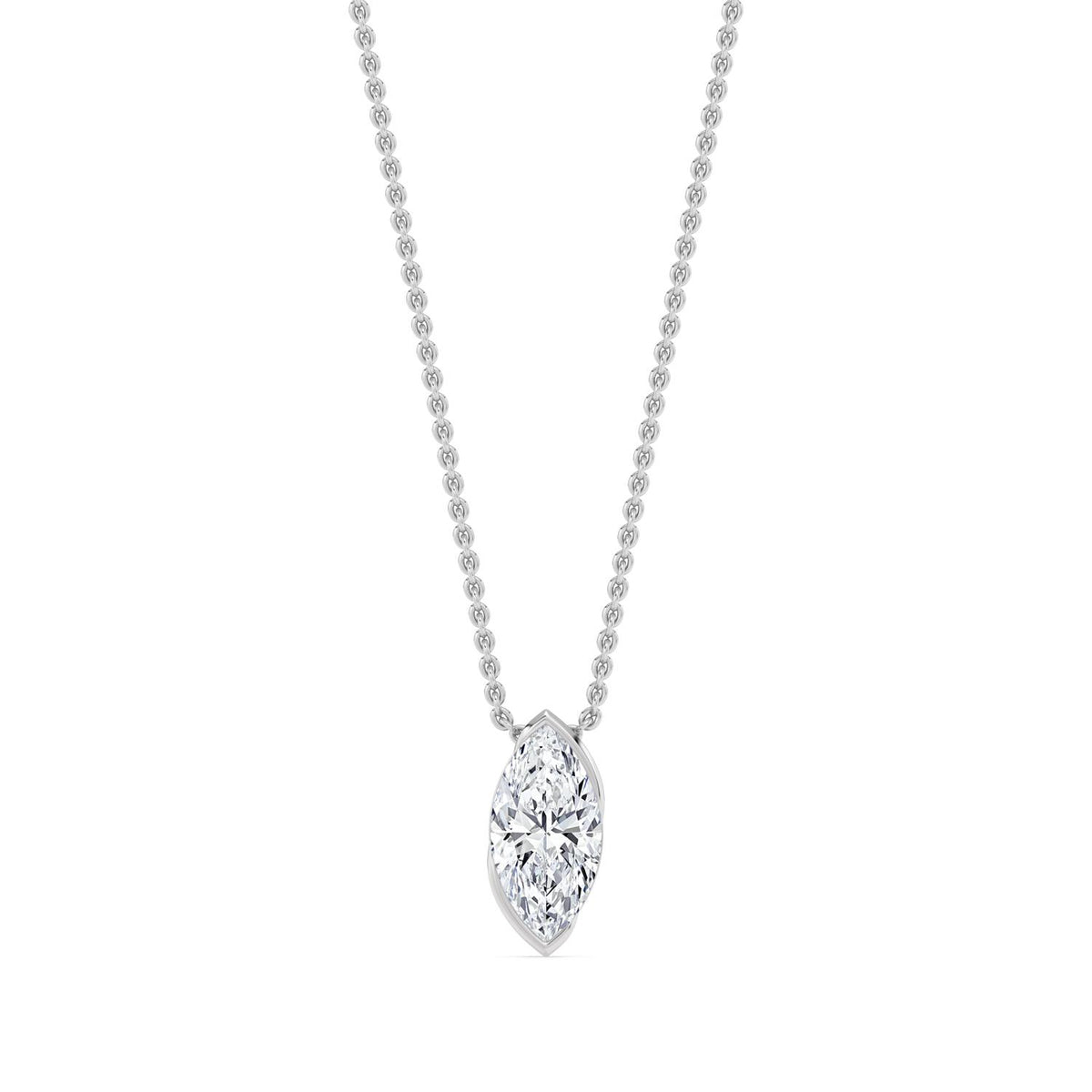 White Gold / 1.25ct Lab Grown Diamond Solitaire Pendant