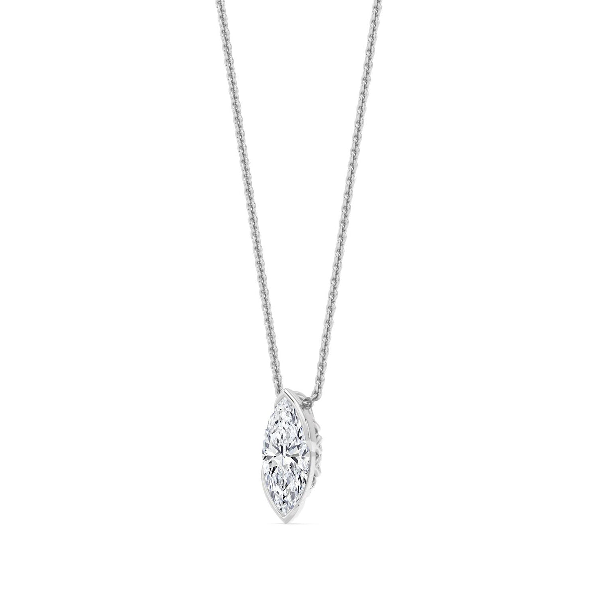 White Gold / 1.25ct Lab Grown Diamond Solitaire Pendant