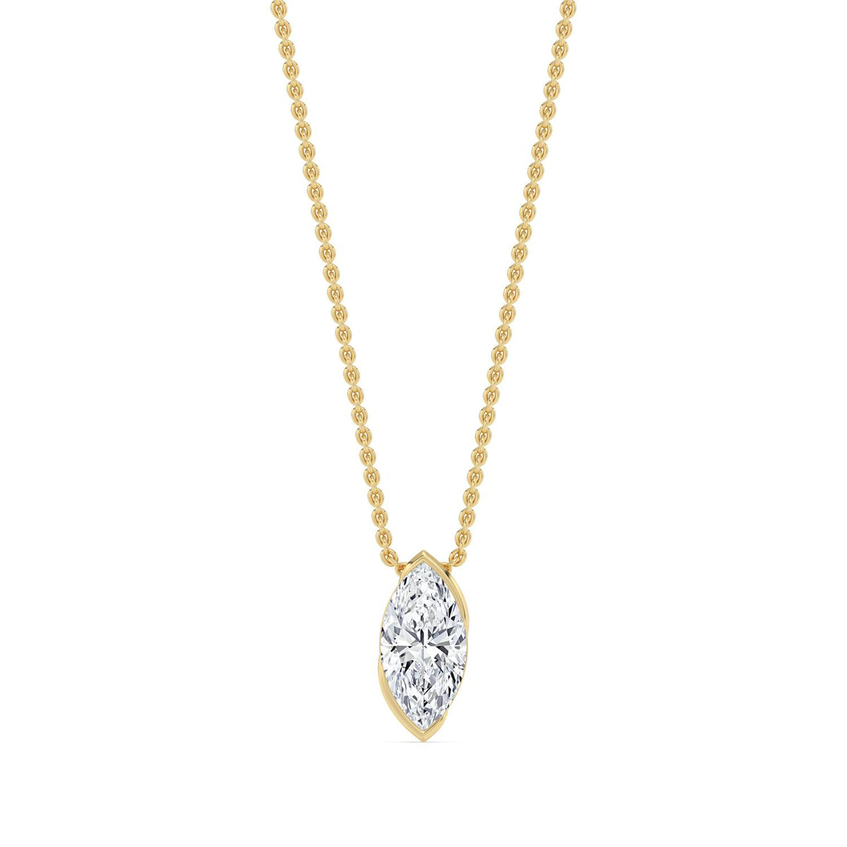 Yellow Gold / 1.25ct Lab Grown Diamond Solitaire Pendant
