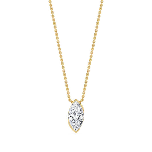 Yellow Gold / 1.25ct Lab Grown Diamond Solitaire Pendant
