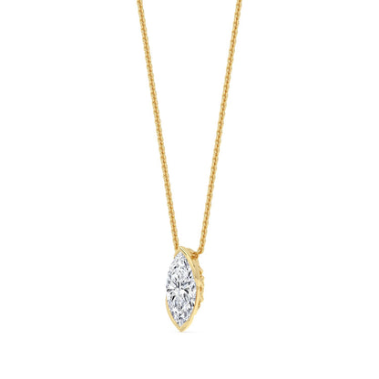 Yellow Gold / 1.25ct Lab Grown Diamond Solitaire Pendant