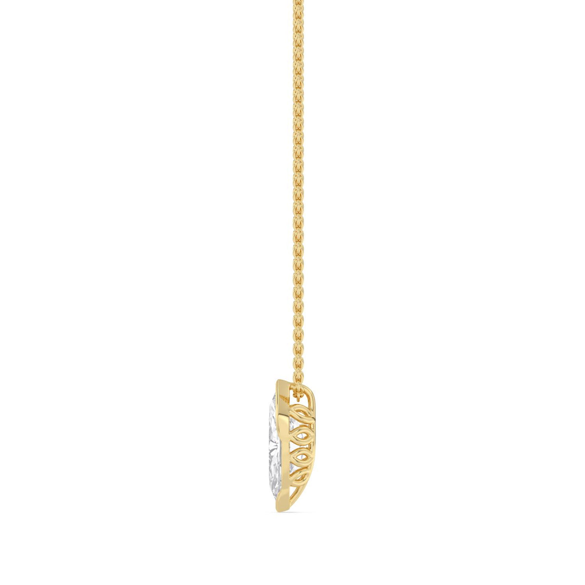 Yellow Gold / 1.25ct Lab Grown Diamond Solitaire Pendant