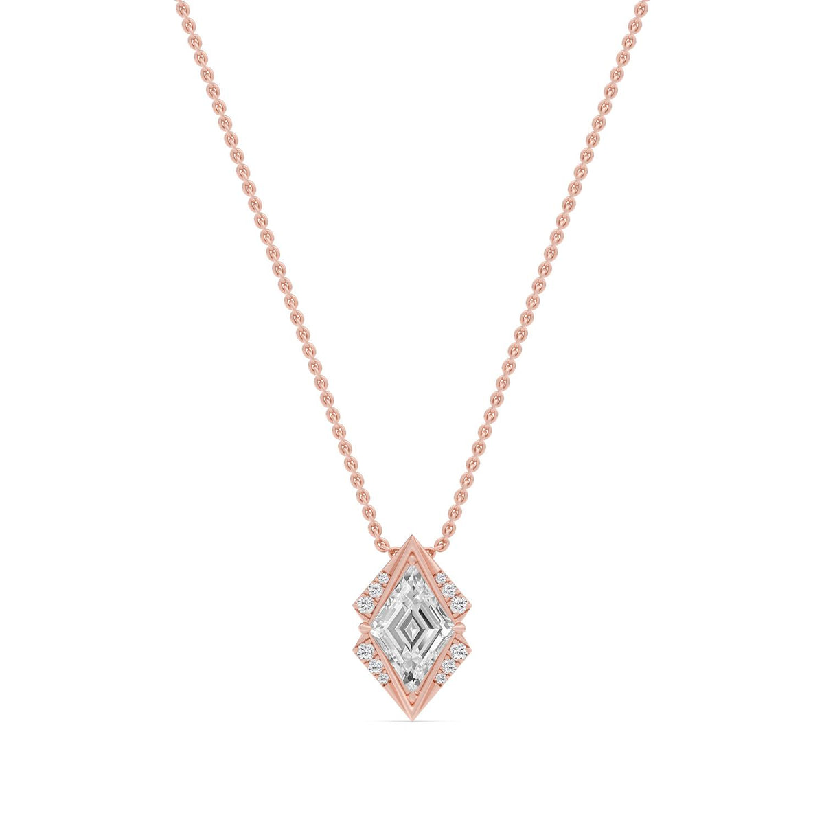 Rose Gold / 1.07ct Lab Grown Diamond Solitaire Pendant
