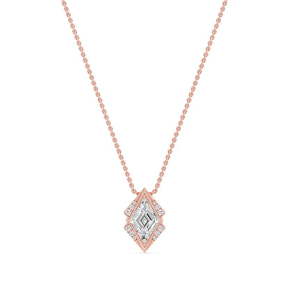 Rose Gold / 1.07ct Lab Grown Diamond Solitaire Pendant