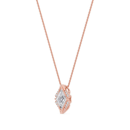 Rose Gold / 1.07ct Lab Grown Diamond Solitaire Pendant