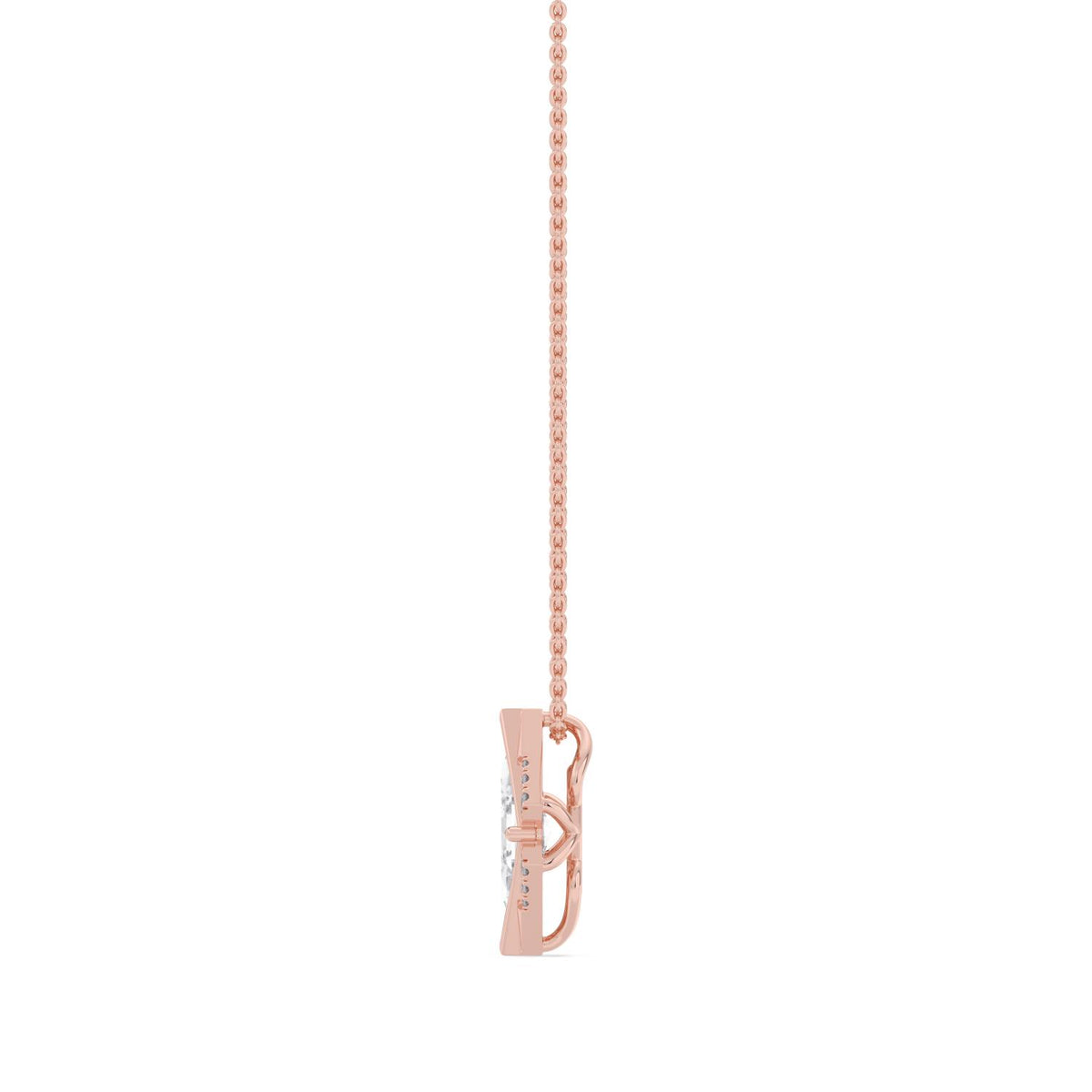 Rose Gold / 1.07ct Lab Grown Diamond Solitaire Pendant