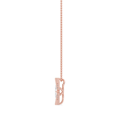 Rose Gold / 1.07ct Lab Grown Diamond Solitaire Pendant