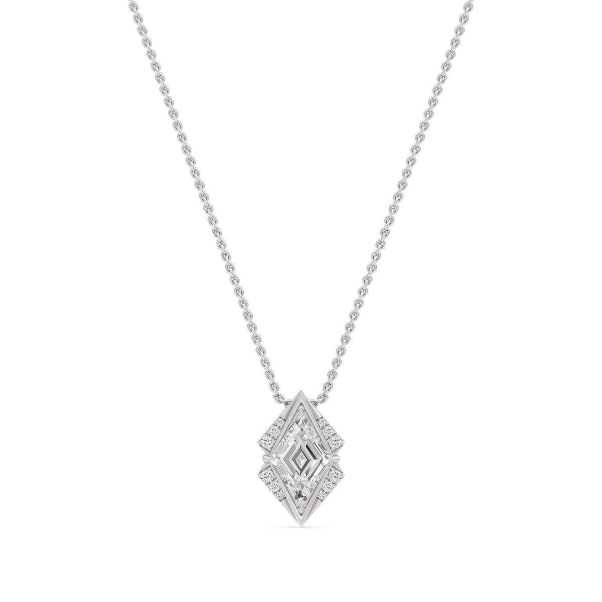 White Gold / 1.07ct Lab Grown Diamond Solitaire Pendant