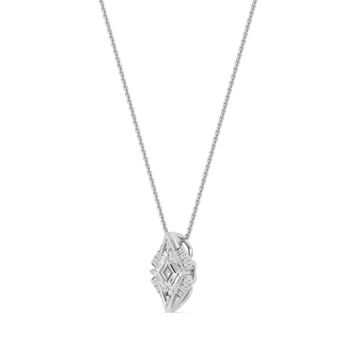 White Gold / 1.07ct Lab Grown Diamond Solitaire Pendant