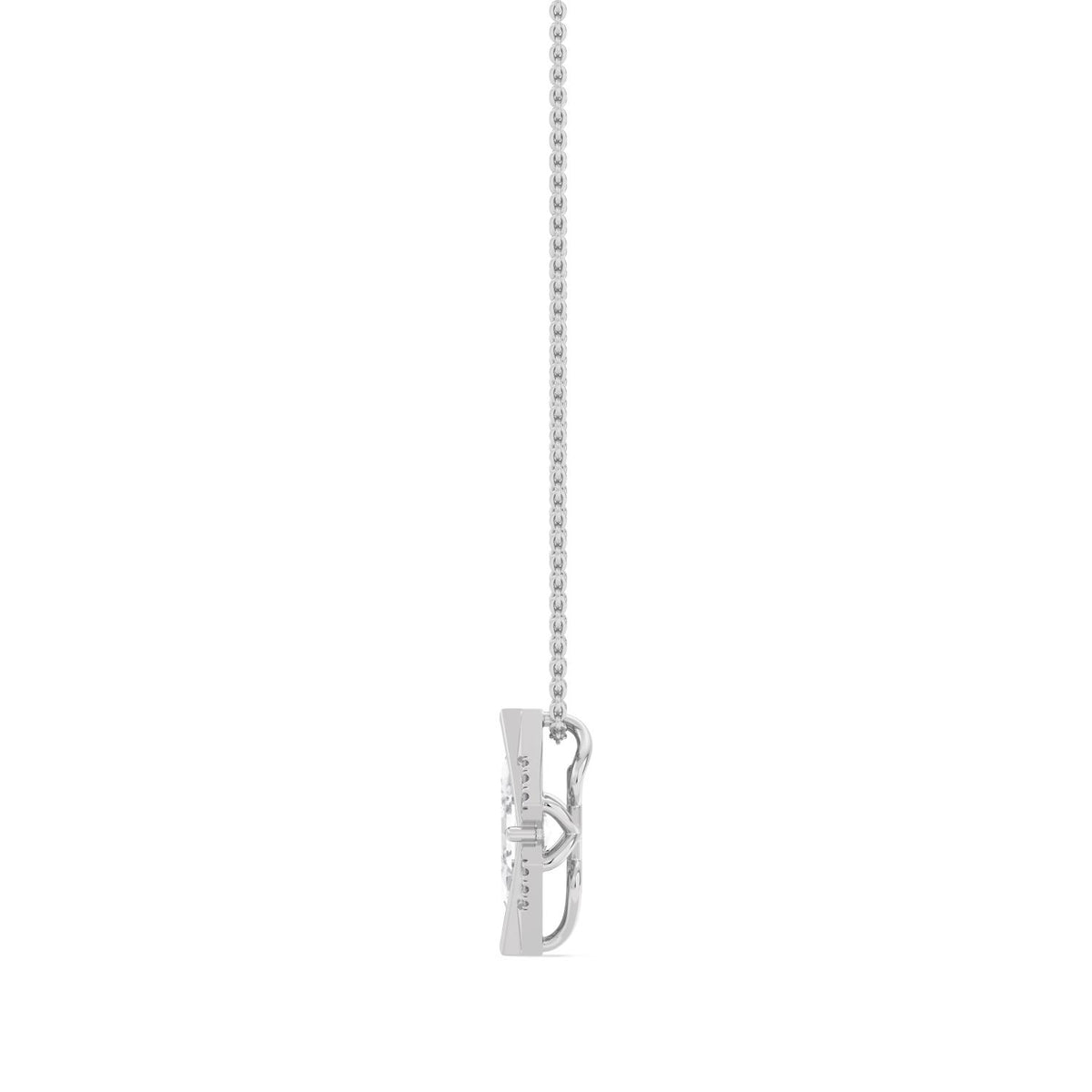 White Gold / 1.07ct Lab Grown Diamond Solitaire Pendant