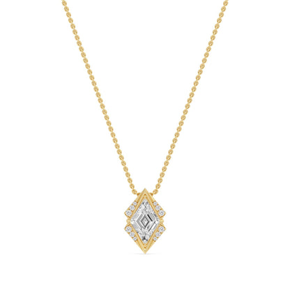 Yellow Gold / 1.07ct Lab Grown Diamond Solitaire Pendant