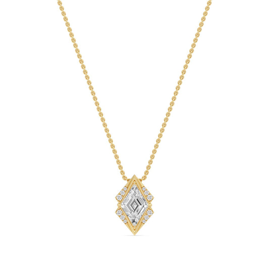 Yellow Gold / 1.07ct Lab Grown Diamond Solitaire Pendant
