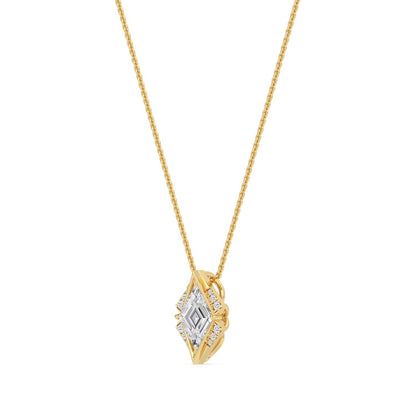 Yellow Gold / 1.07ct Lab Grown Diamond Solitaire Pendant