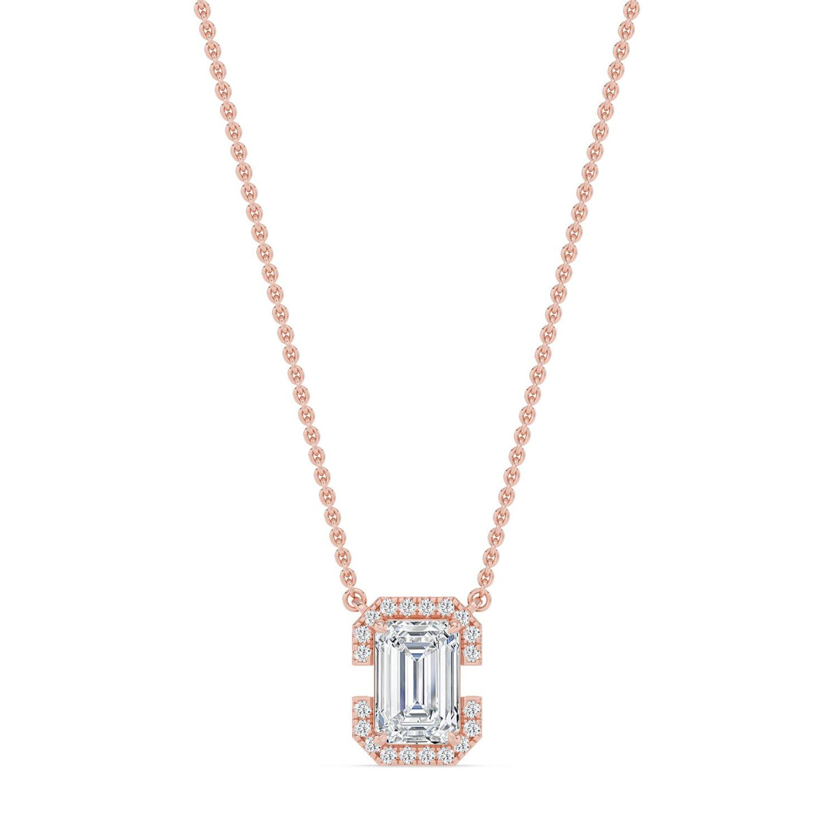 Rose Gold / 1.61ct Lab Grown Diamond Pendant