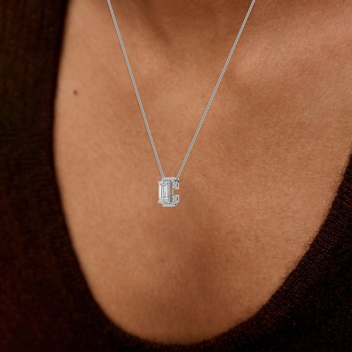 White Gold / 1.61ct Lab Grown Diamond Pendant