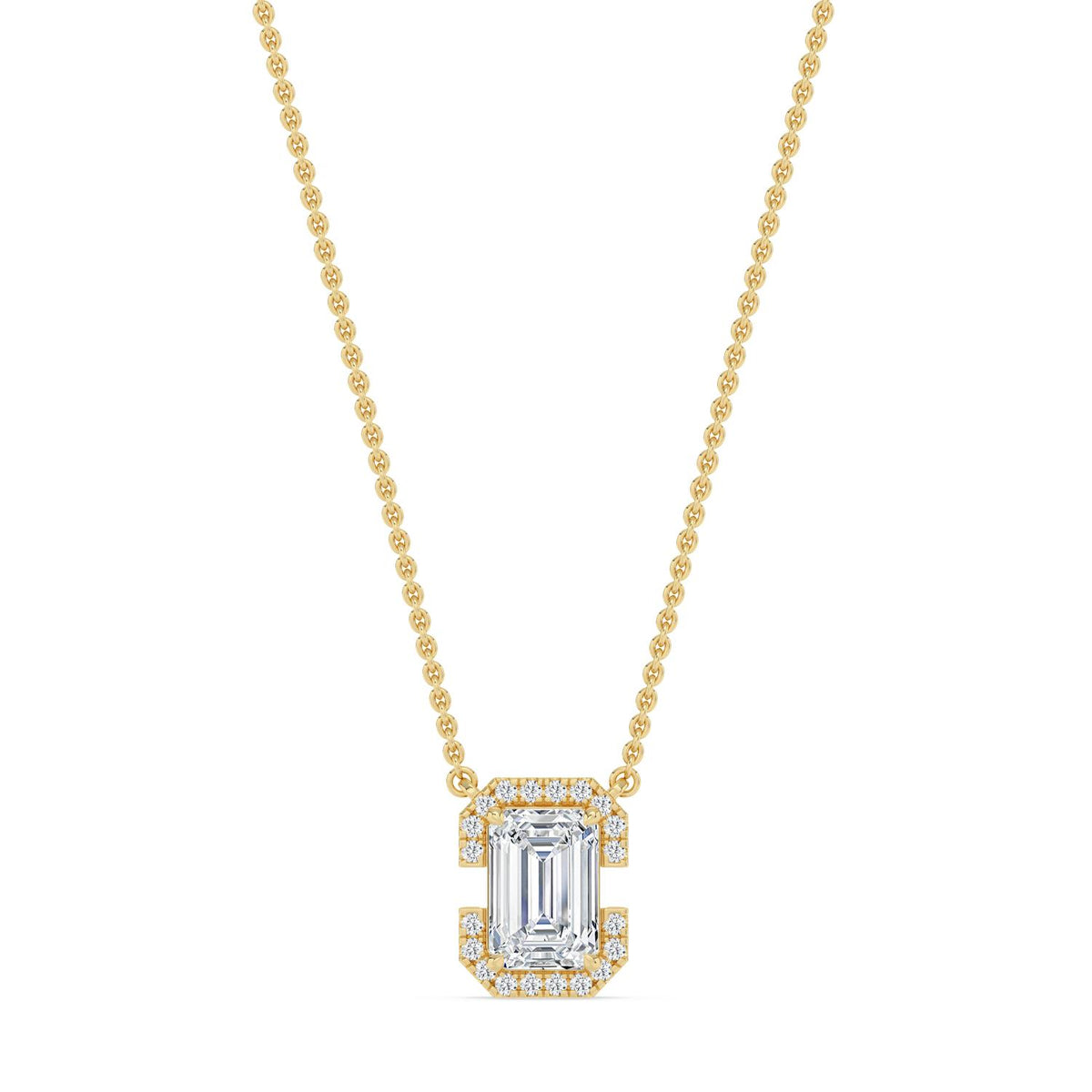 Yellow Gold / 1.61ct Lab Grown Diamond Pendant