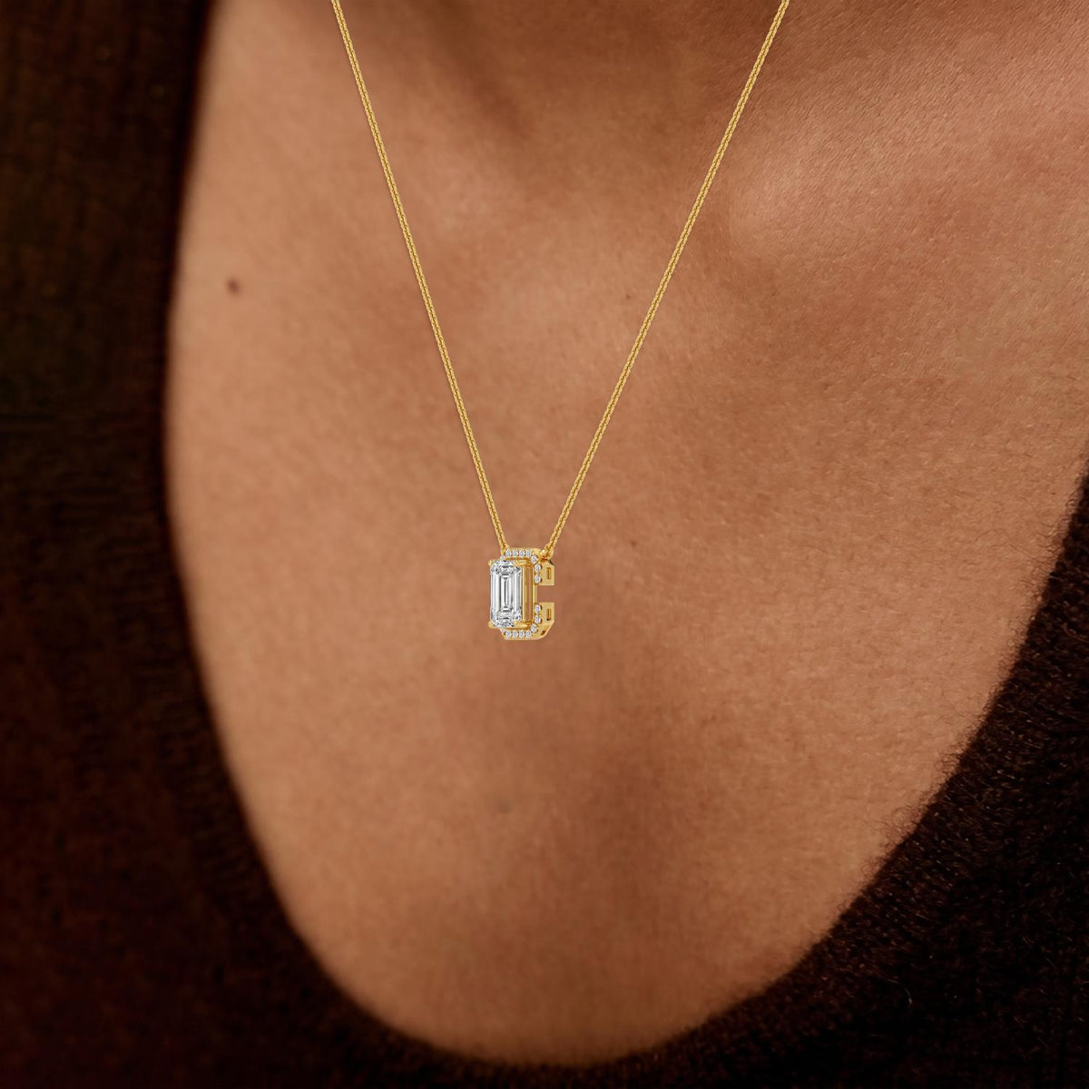 Yellow Gold / 1.61ct Lab Grown Diamond Pendant