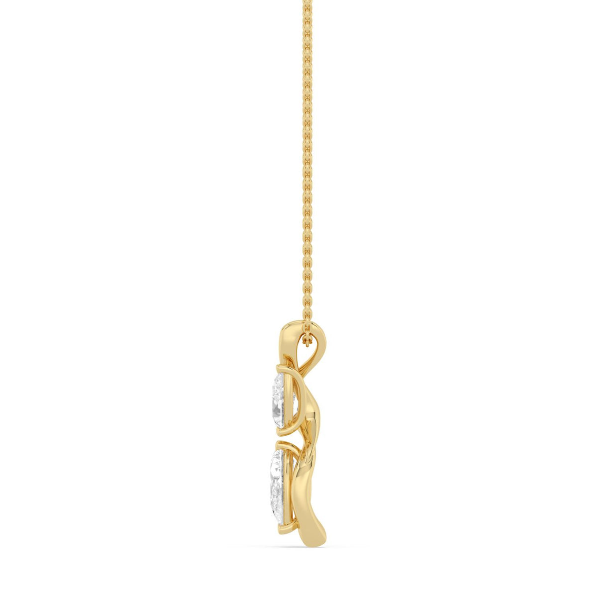 Yellow Gold / 1.61ct Lab Grown Diamond Pendant