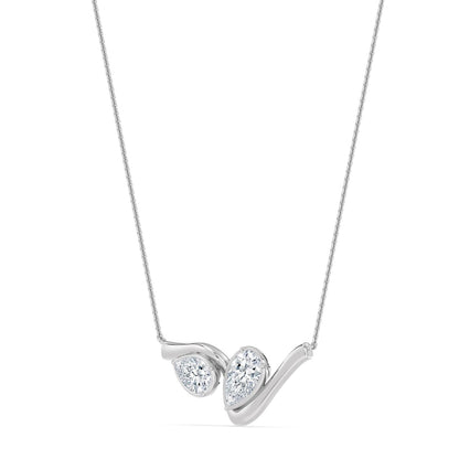 White Gold / 2.57ct Lab Grown Diamond Bezel Necklace